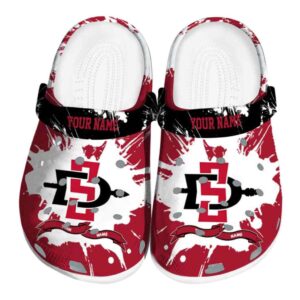 custom san diego state aztecs splatter pattern clog best selling