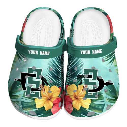 custom san diego state aztecs tropical vibes clog best selling