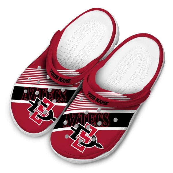 custom san diego state aztecs vibrant dual tone clog latest model