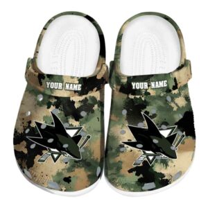 custom san jose sharks camouflage craze clog best selling