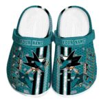 custom san jose sharks contrasting stripes clog best selling