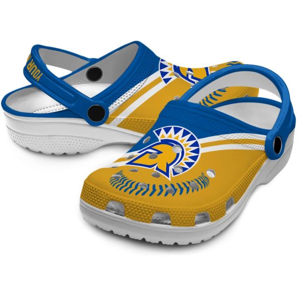 custom san jose state spartans baseball motif clog high quality