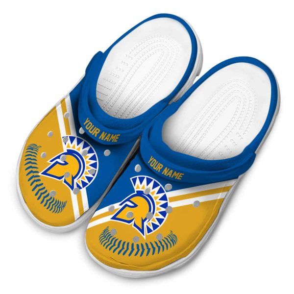 custom san jose state spartans baseball motif clog latest model