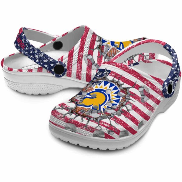 custom san jose state spartans freedom splinter clog high quality