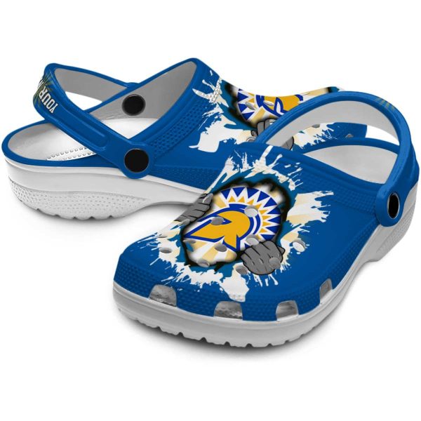 custom san jose state spartans gripping hand clog high quality