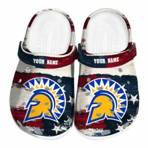 custom san jose state spartans patriotic stripes clog best selling