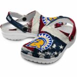 custom san jose state spartans patriotic stripes clog best selling