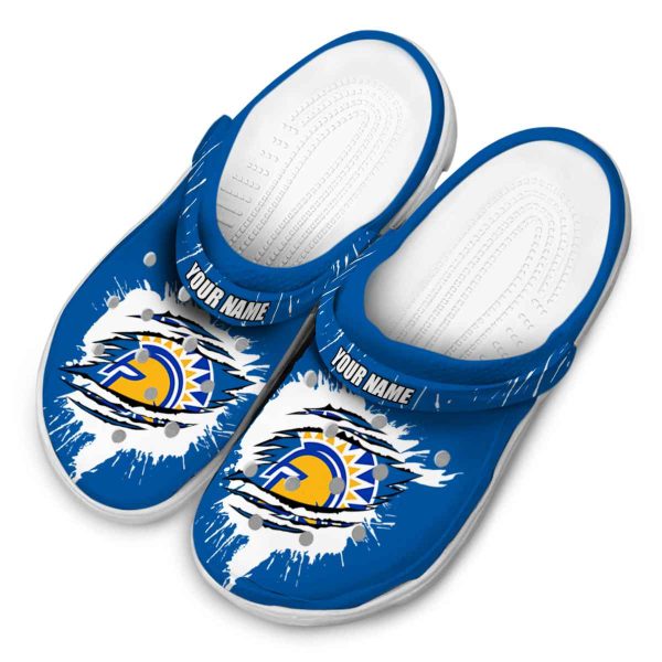 custom san jose state spartans splash motif background clog latest model