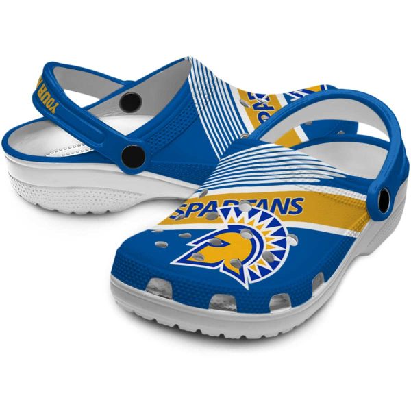 custom san jose state spartans vibrant dual tone clog high quality