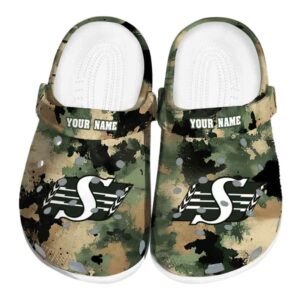 custom saskatchewan roughriders camouflage craze clog best selling