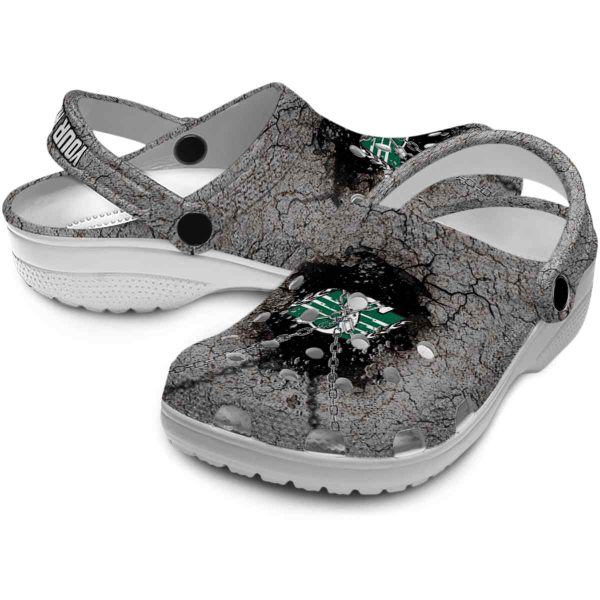 custom saskatchewan roughriders cracked ground texture clog high quality