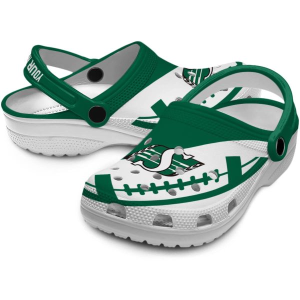 custom saskatchewan roughriders football motif clog high quality
