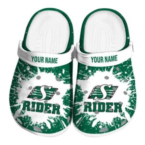 custom saskatchewan roughriders splash art clog best selling