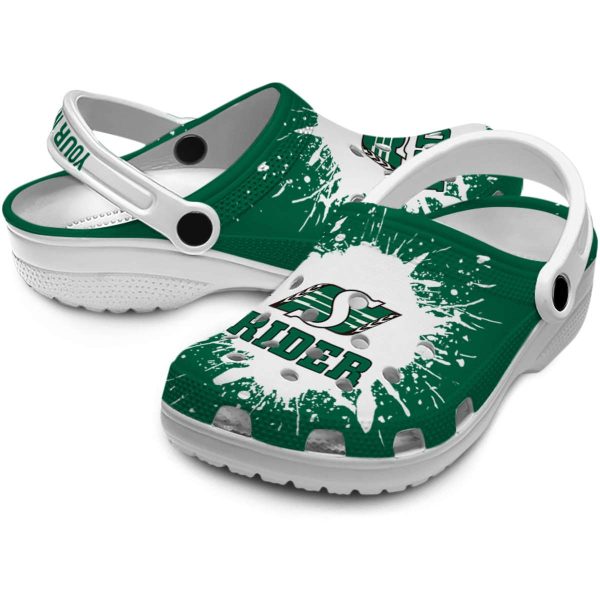 custom saskatchewan roughriders splash art clog high quality