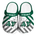 custom saskatchewan roughriders star spangled graphic clog best selling