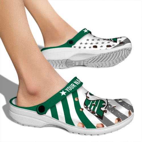 custom saskatchewan roughriders star spangled graphic clog fashion forward