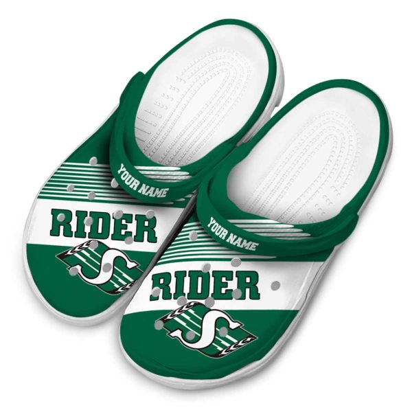 custom saskatchewan roughriders vibrant dual tone clog latest model