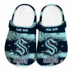 Custom Seattle Kraken Paint Splatter Graphics Clog 1 custom seattle kraken paint splatter graphics clog best selling