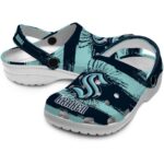 custom seattle kraken paint splatter graphics clog best selling