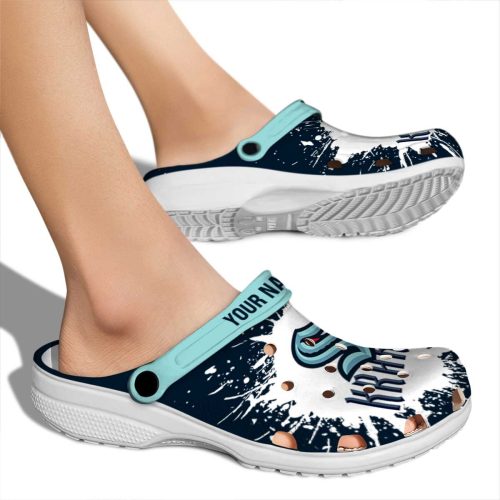 custom seattle kraken splash art clog fashion forward