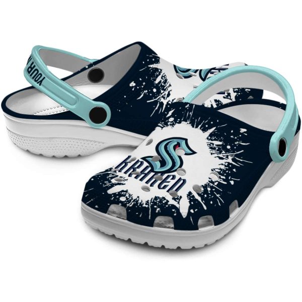 custom seattle kraken splash art clog high quality