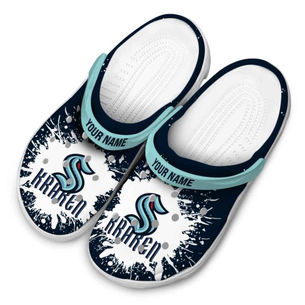 custom seattle kraken splash art clog latest model