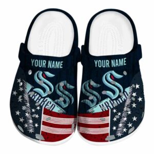 custom seattle kraken star spangled side pattern clog best selling