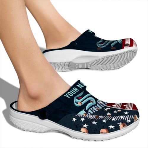 custom seattle kraken star spangled side pattern clog fashion forward