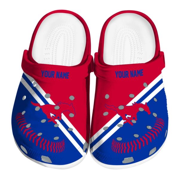 custom smu mustangs baseball motif clog best selling