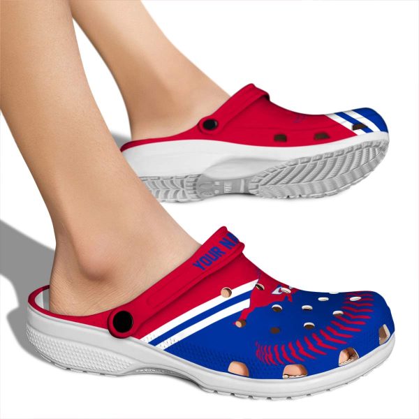 custom smu mustangs baseball motif clog fashion forward