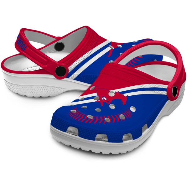 custom smu mustangs baseball motif clog high quality
