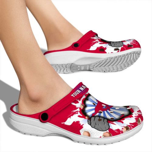 custom smu mustangs gripping hand clog fashion forward