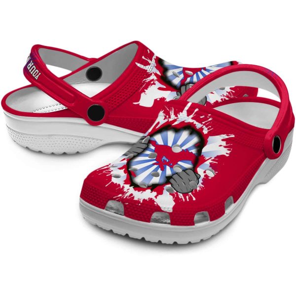 custom smu mustangs gripping hand clog high quality