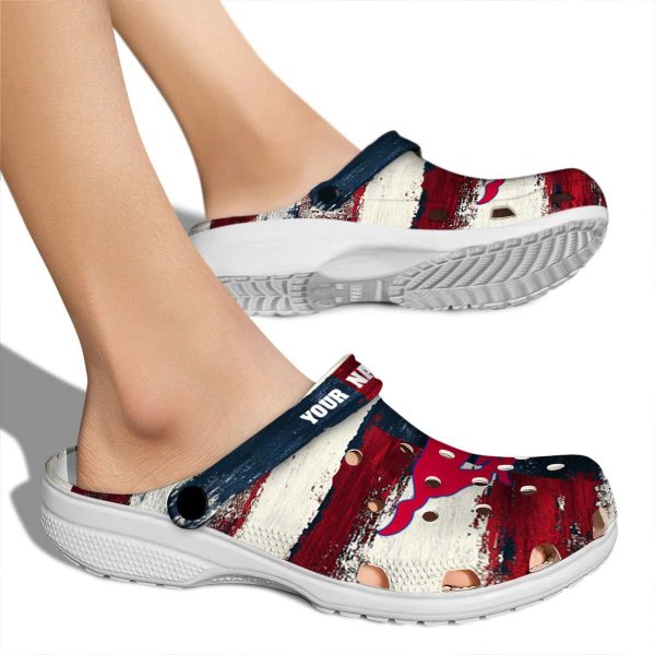 custom smu mustangs patriotic stripes clog fashion forward