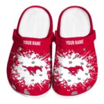 custom smu mustangs splatter background clog best selling