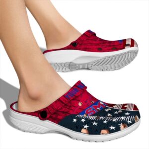 custom smu mustangs star spangled side pattern clog fashion forward