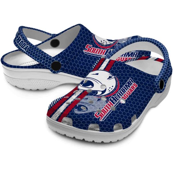 custom south alabama jaguars contrasting stripes clog high quality