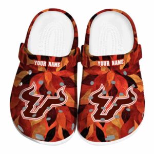 custom south florida bulls autumn leaves clog best selling