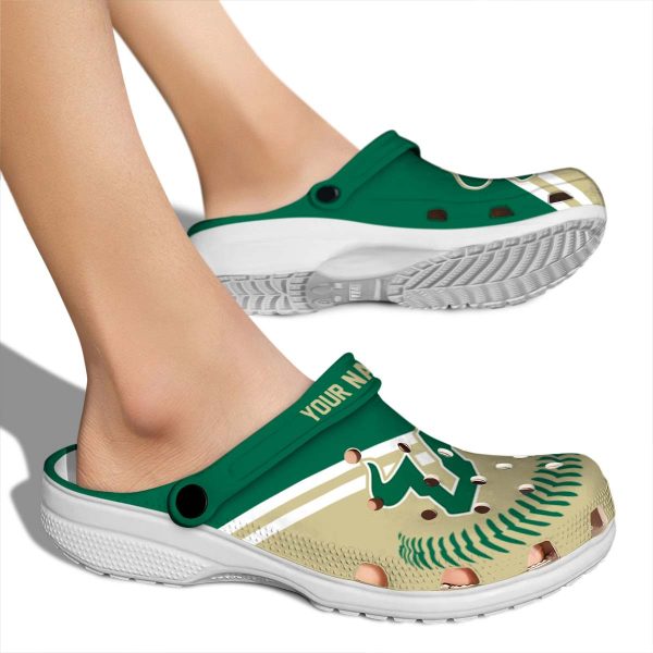 custom south florida bulls baseball motif clog fashion forward