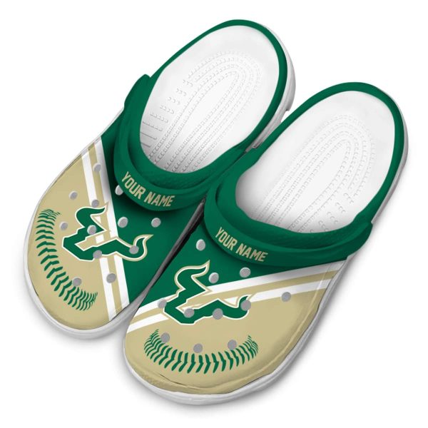 custom south florida bulls baseball motif clog latest model