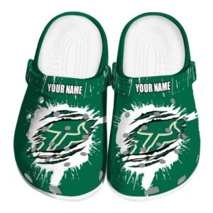 custom south florida bulls splash motif background clog best selling