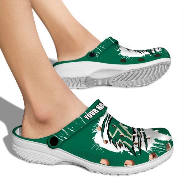 custom south florida bulls splash motif background clog fashion forward