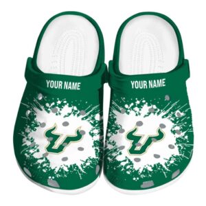 custom south florida bulls splatter background clog best selling