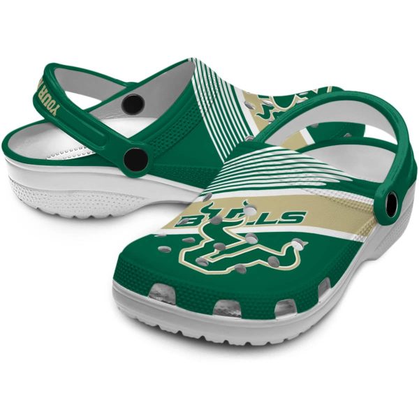 custom south florida bulls vibrant dual tone clog high quality