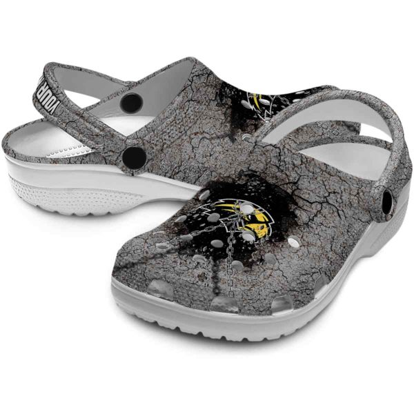 custom southern miss golden eagles cracked ground texture clog high quality