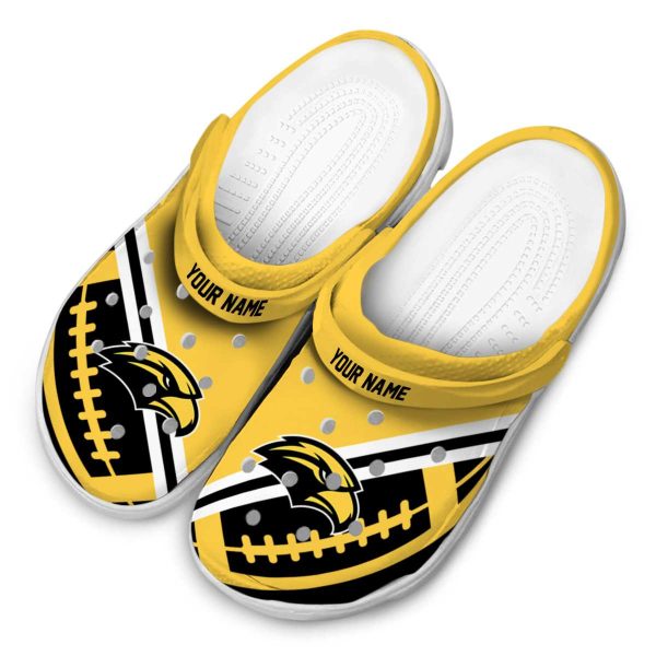 custom southern miss golden eagles football motif clog latest model