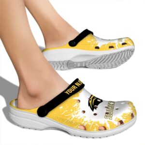 custom southern miss golden eagles splash art clog fashion forward