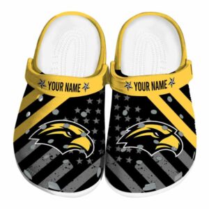 custom southern miss golden eagles star spangled graphic clog best selling