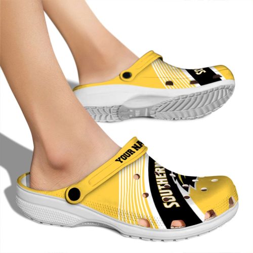 custom southern miss golden eagles vibrant dual tone clog fashion forward