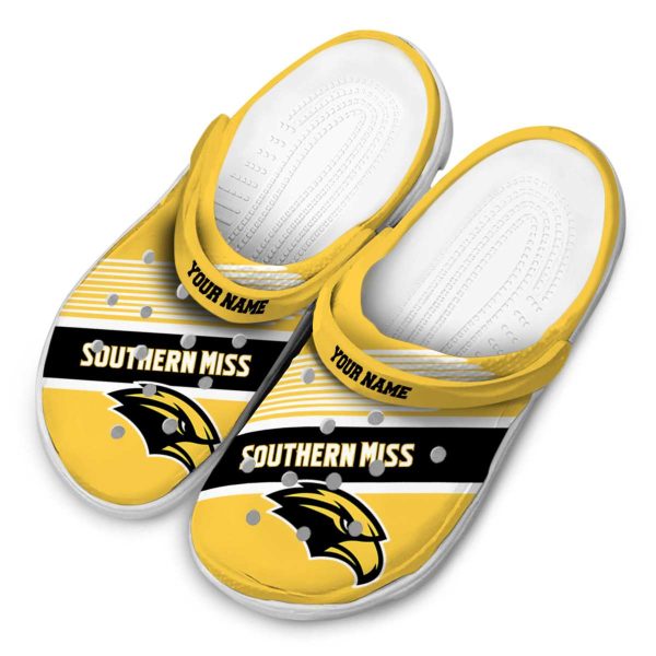 custom southern miss golden eagles vibrant dual tone clog latest model